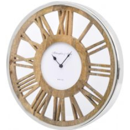 Libra round wooden ghost wall clock