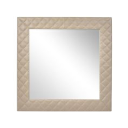 Libra Ecclestone Leather Square Wall Mirror
